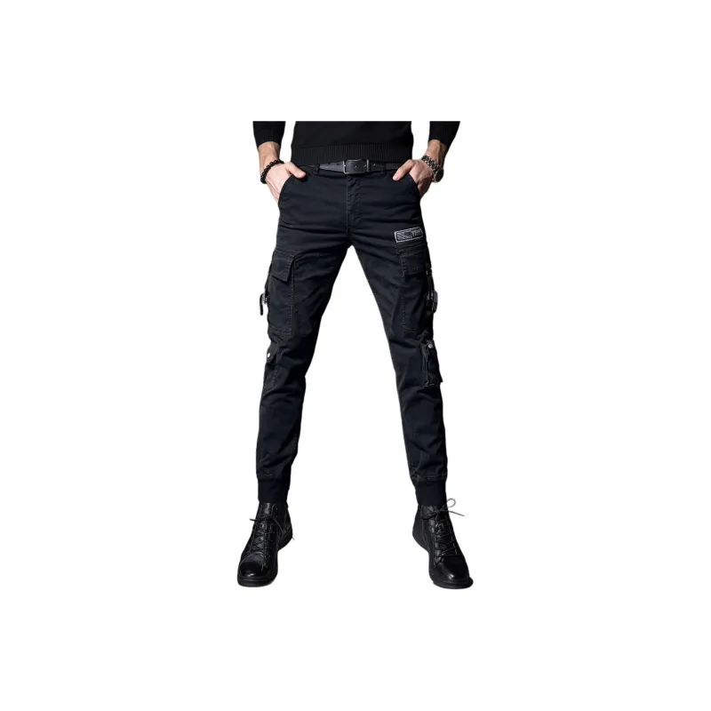 Devanro Casual Pants Men's Black-0