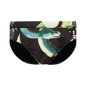 Roberto Cavalli RC patch Snake print Swiming Trunks