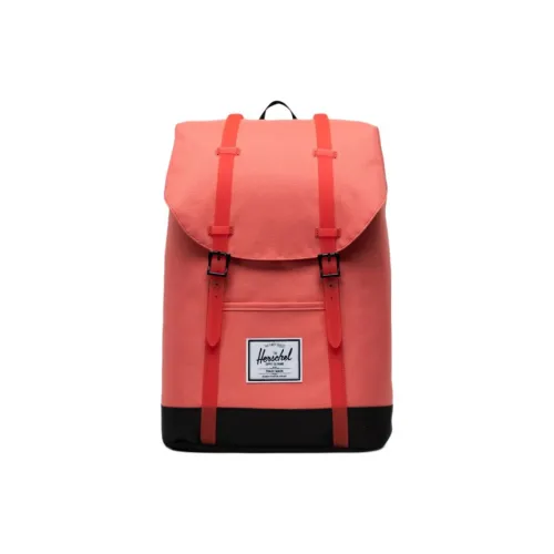 Herschel Polyester Backpack Unisex Rose Red & Black