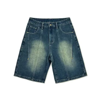 MIIOW Trendy Party Collection Cooling Summer Collection Denim Shorts Unisex Nostalgic Green