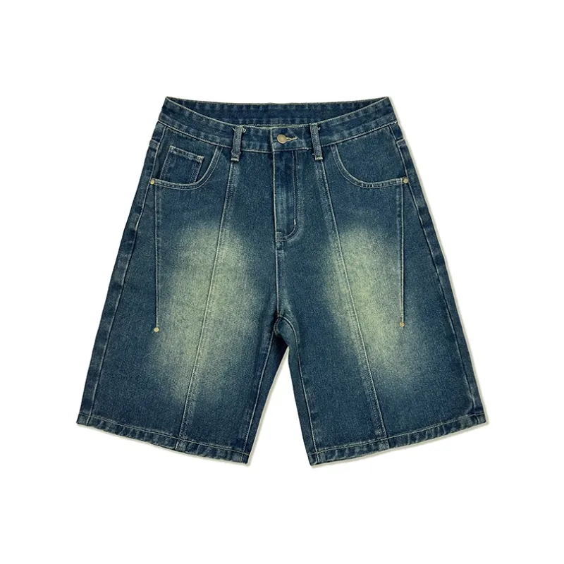 MIIOW Trendy Party Collection Cooling Summer Collection Denim Shorts Unisex Nostalgic Green-0