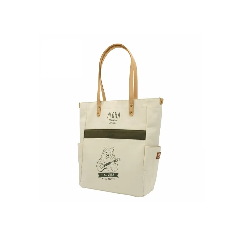Hello Marche Canvas Underarm Shoulder Bag Regular Unisex Army Green &-1