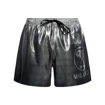 MOSCHINO Logo Printed Drawstring Swim Shorts
