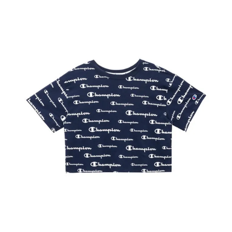 Champion T-Shirt Women's Navy Blue Japan Version-0