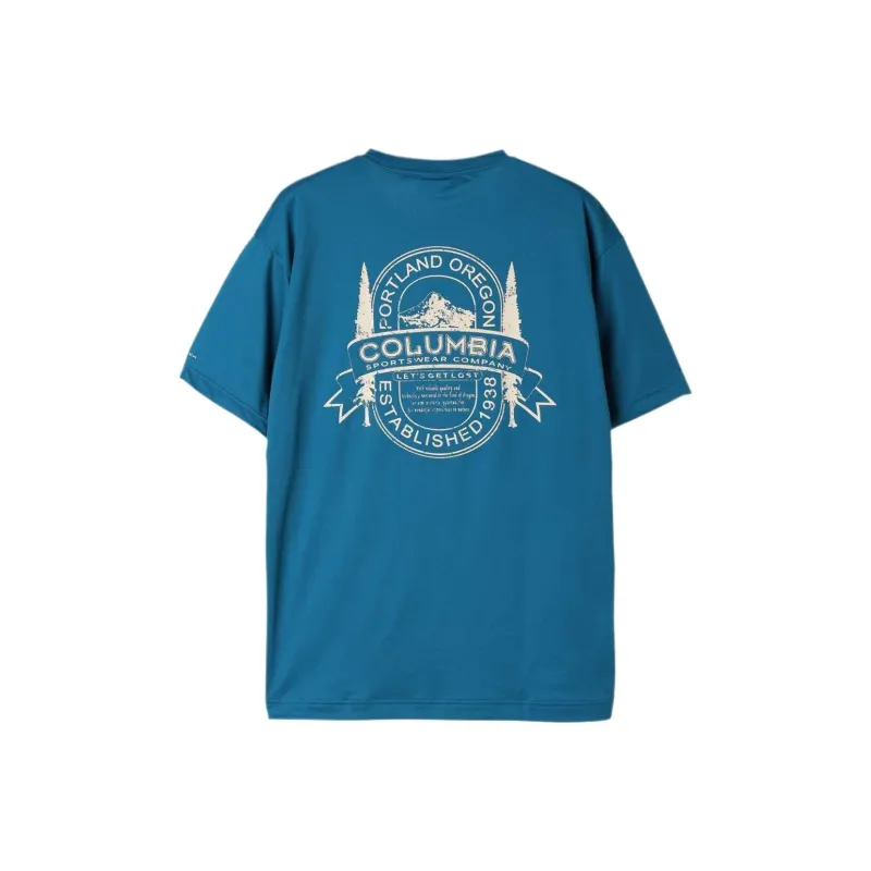 Columbia T Shirt Unisex Deep Turquoise-1