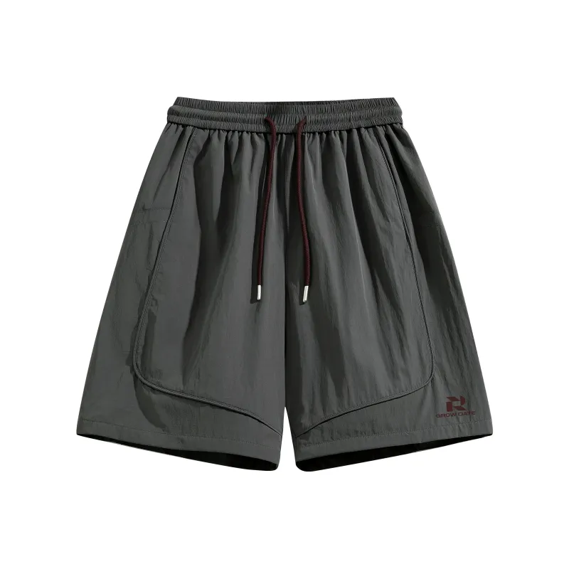 GROW DATE Cargo Shorts Unisex Night Black-5