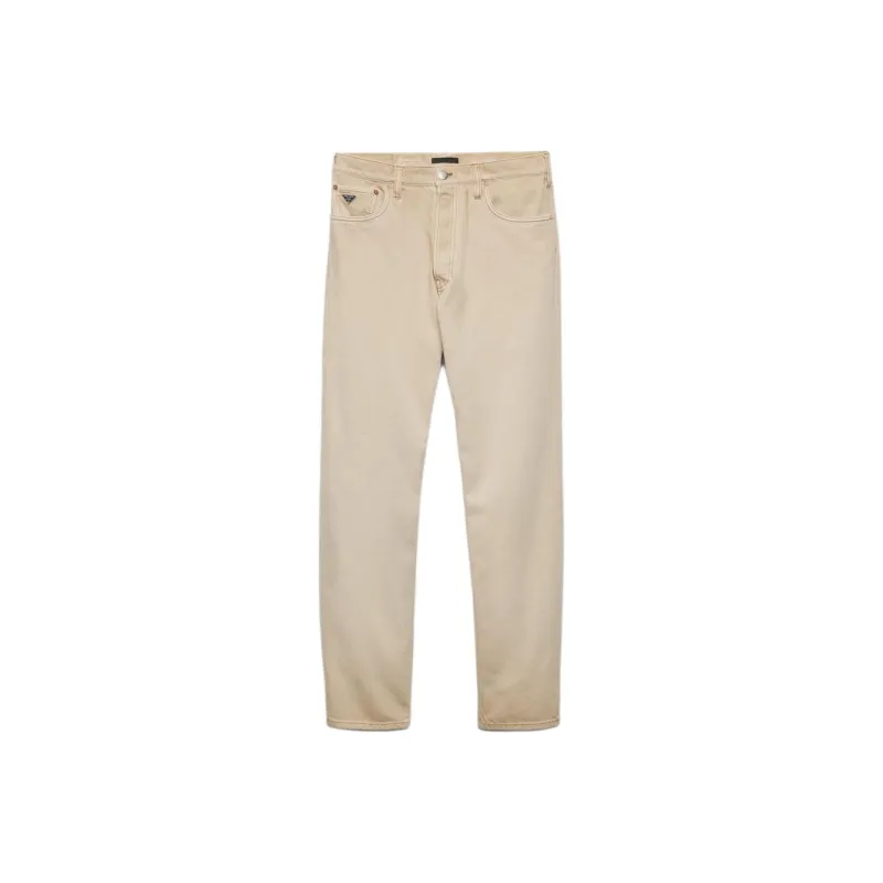 PRADA Old look Bull Denim Jeans Casual Pants Men's Beige-0