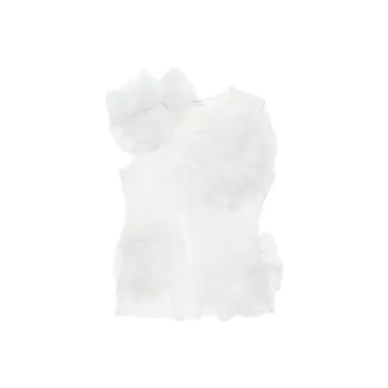 Acne Studios Floral appliqué Mesh Top