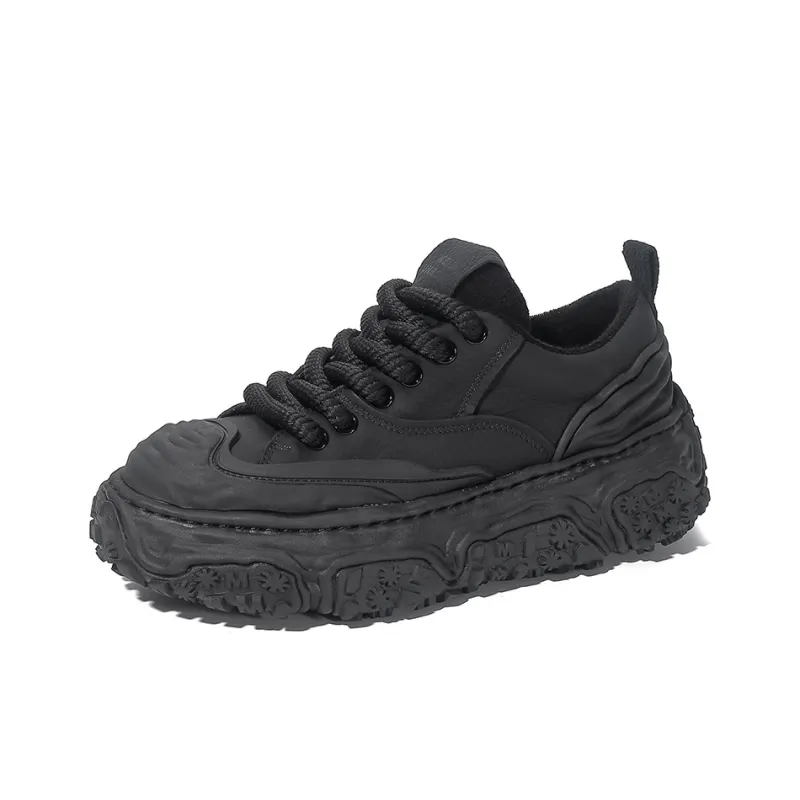 Ruomini Slip Resistant Height Increasing Low Top Casual Shoes Men's Black-1