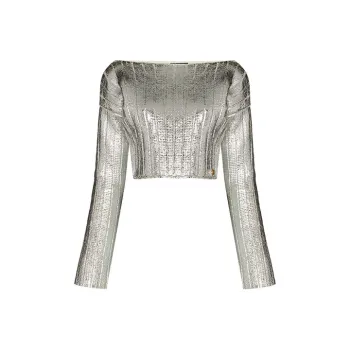 BALMAIN FW21 Loose Fit Sweater Women's Silver