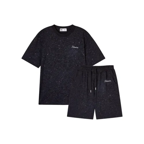 NPC Short Sleeved T Shirts Straight Fit tiered shorts Set Unisex