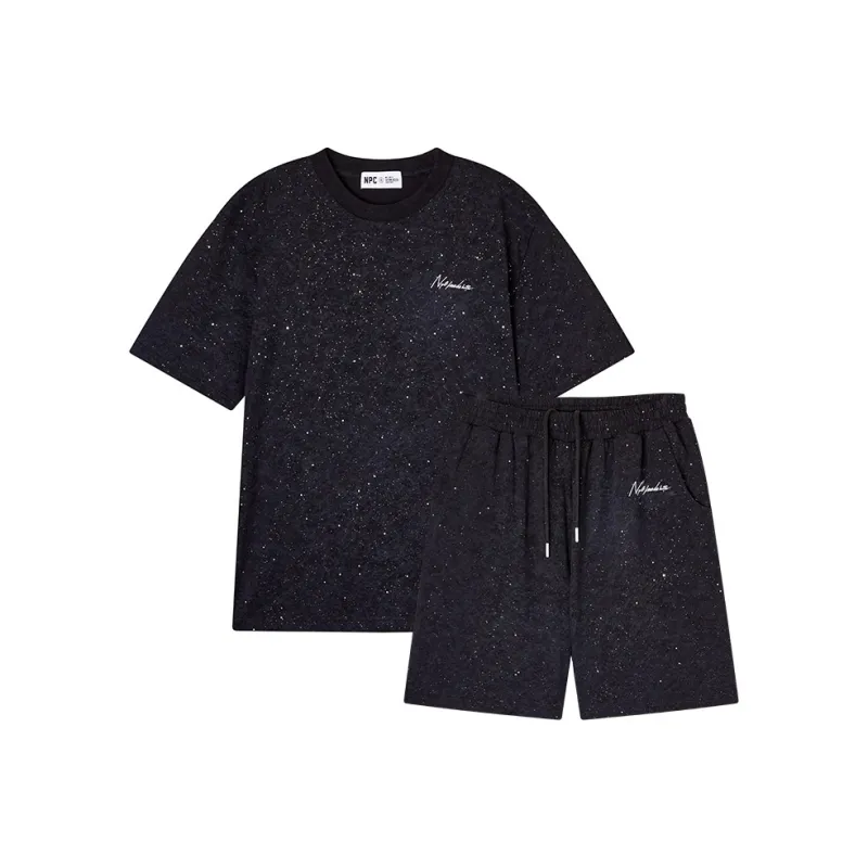 NPC Short Sleeved T Shirts Straight Fit Shorts Set Unisex-0