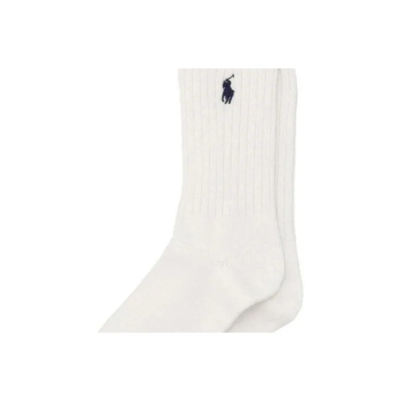 Polo Ralph Lauren SS25 Mid Calf Socks Women's 1 Pack White-1