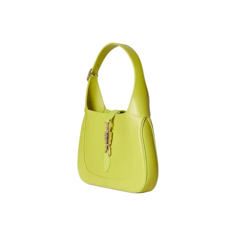 GUCCI Jackie 1961 Leather One Shoulder Handbag Small Size Women's Emerald Green-2