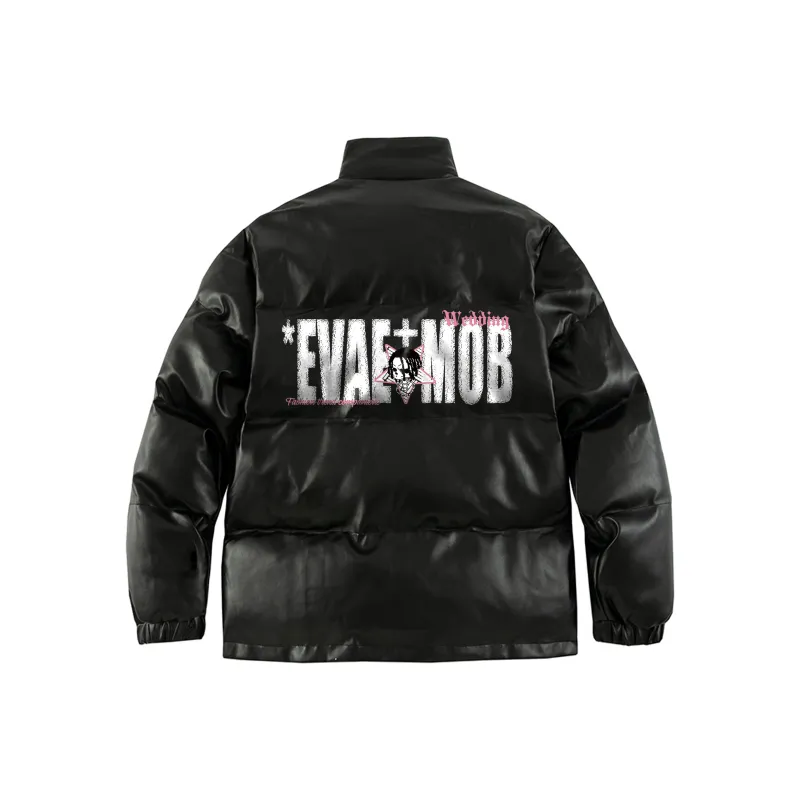 *EVAE+MOB Dreadlocks Model Skull Collection Puffer Jacket Unisex Klein Blue-0