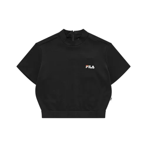 FILA FUSION Crop Tops Women's Pitch Black