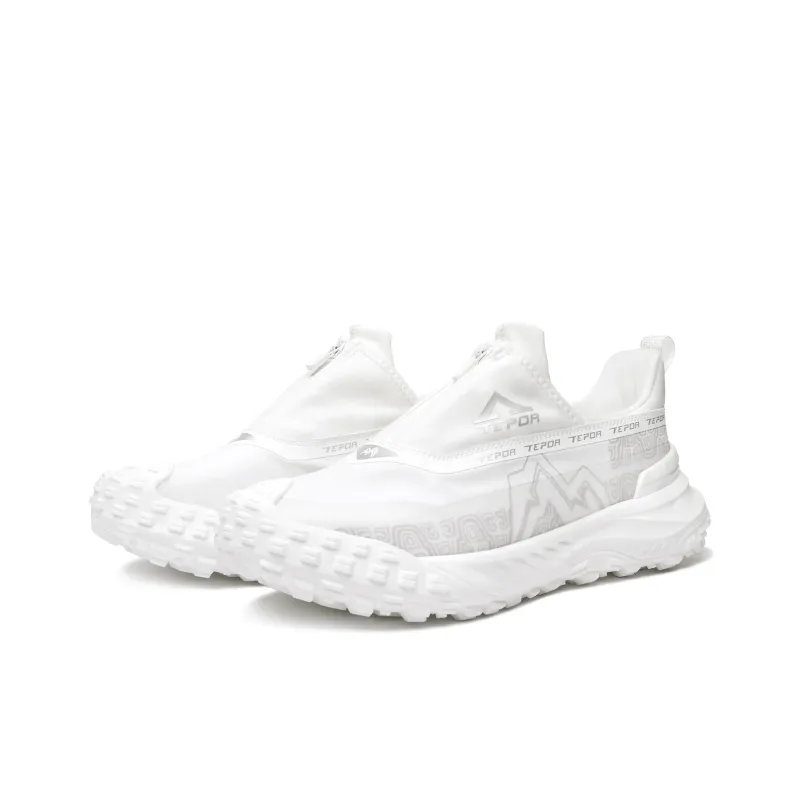 TEPOR Running Shoes Men Low Top Black/White/Apricot-8