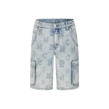 C'N'C Trend Series Denim Shorts Men's Blue Pattern