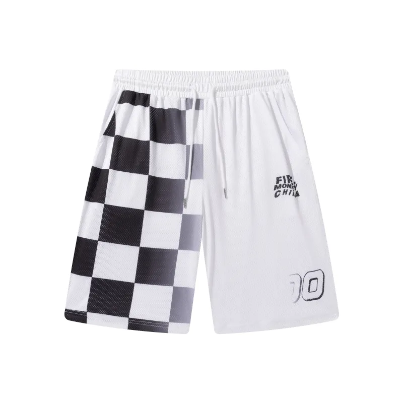 FireMonkey Basketball Shorts Unisex White-0