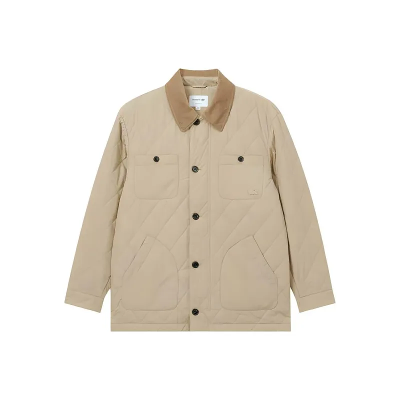 LACOSTE Puffer Jacket Men's Milk Coffee-0