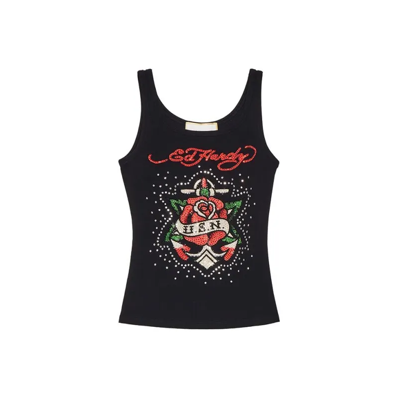 Ed Hardy Tank Tops Women's Black-0