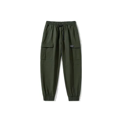 Devanro Casual Pants Men's Army Green
