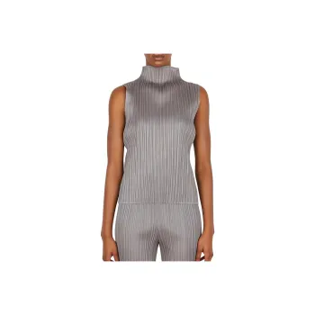 PLEATS PLEASE ISSEY MIYAKE Tank Top Women's Gray