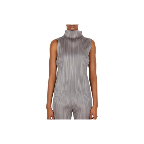 PLEATS PLEASE ISSEY MIYAKE Tank Top Women's Gray
