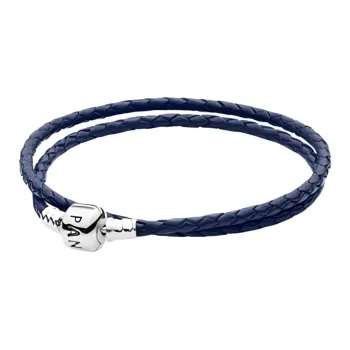 Pandora Leather Bracelets Women's Dark Blue