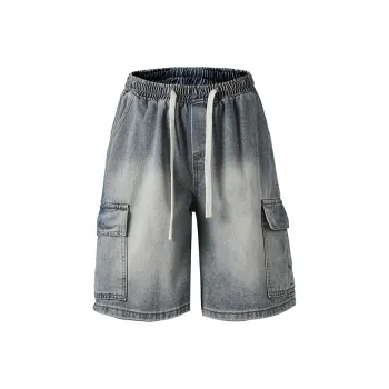 Warrior Ride The Wind Collection Open Ended Smile Collection Denim Shorts Unisex
