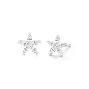 Love Link 925 Sterling Silver Stud Earrings Women's