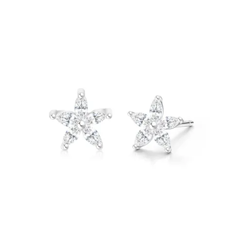 Love Link 925 Sterling Silver Stud Earrings Women's