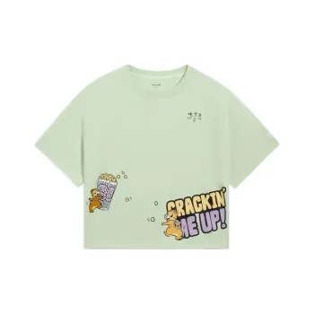 Disney X LINING Crop Tops Women's Freshwater Green