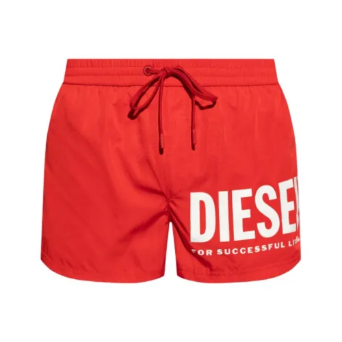 DIESEL Mario 34 D Core Logo Printed Drawstring Swim Shorts