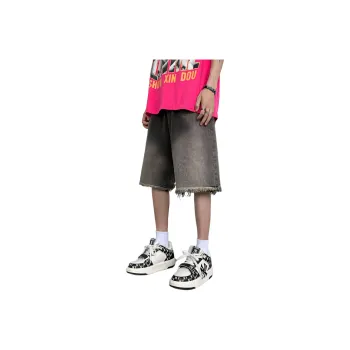 Nuthink Denim Shorts Unisex Black