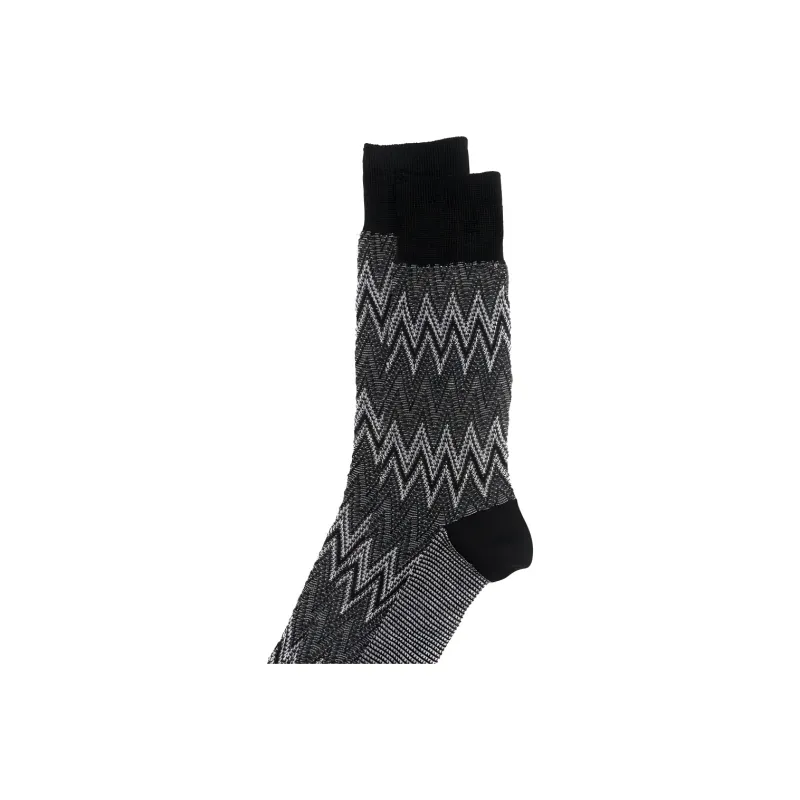 MISSONI Mid-Calf Socks Men's 1 Pack Gray-2