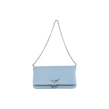 Zadig & Voltaire Leather Shoulder Bag Women's Light Blue