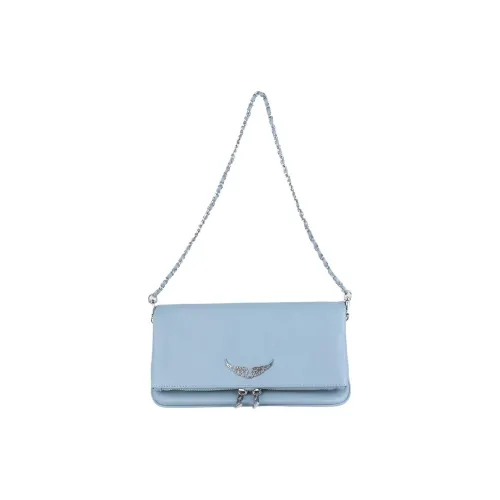 Zadig & Voltaire Leather Shoulder Bag Women's Light Blue
