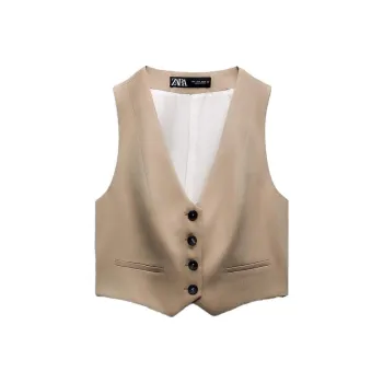 ZARA Tank Tops Women's Tan