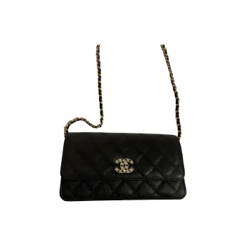 CHANEL WOC Cow Leather Trunk Bag, Shoulder Bag, Crossbody Bag Women's Black