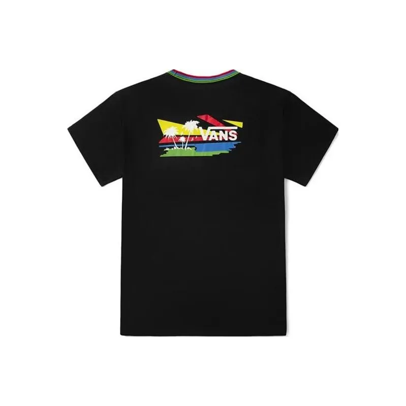 Vans Set in Sleeve T Shirt Women's Black-0