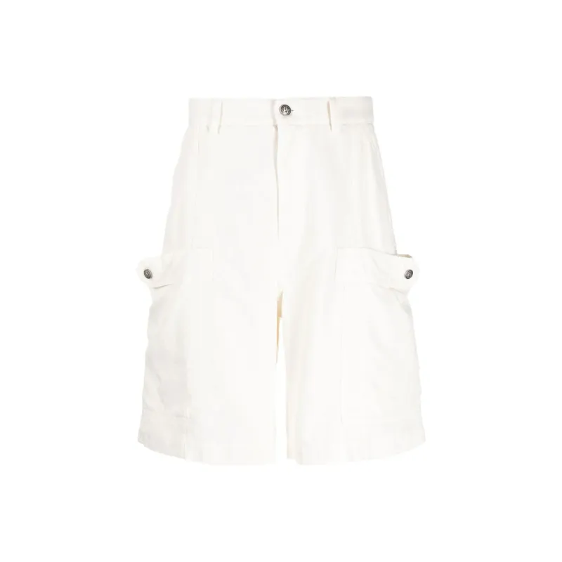 PALM ANGELS Lyocell Cotton Blend Cargo Shorts-0