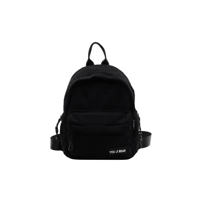 H YXIANG Corduroy Backpack Unisex Multicolor-1