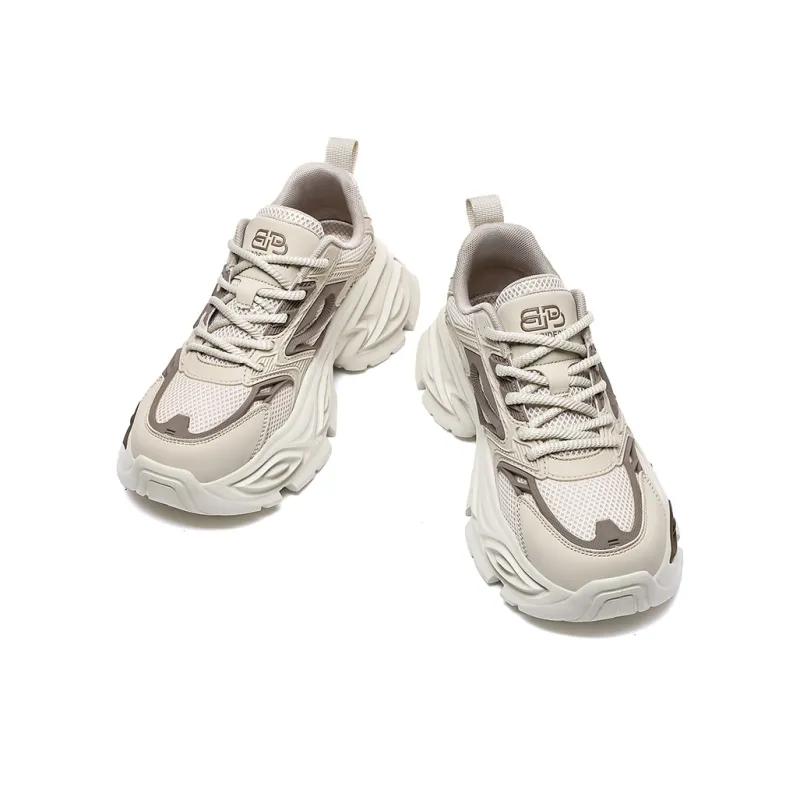 ABCIU Breathable Height Increase Low Top Chunky Sneakers Men's-3