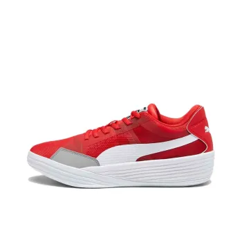 PUMA Clyde All Pro Anti Slip Wear Resistant Low Top Basketball Shoes Men's Red White