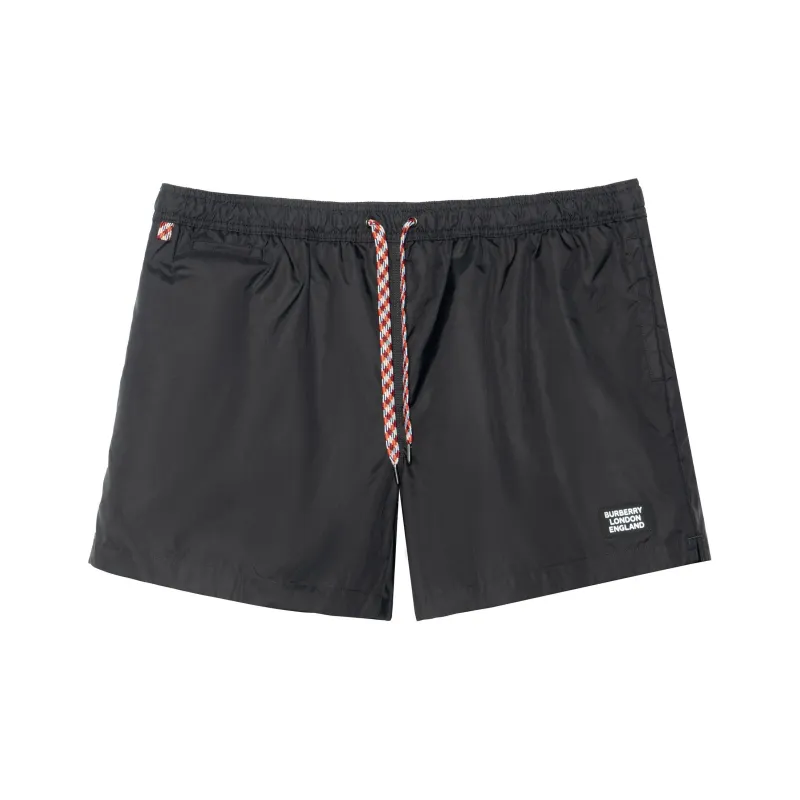 Burberry Men SS23 Solid Color Drawstring Tie Casual Shorts Black-0