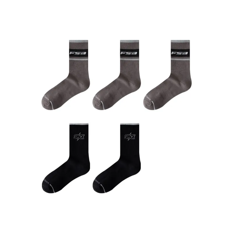 H YXIANG Mid Calf Socks Men's 5 Pack-4