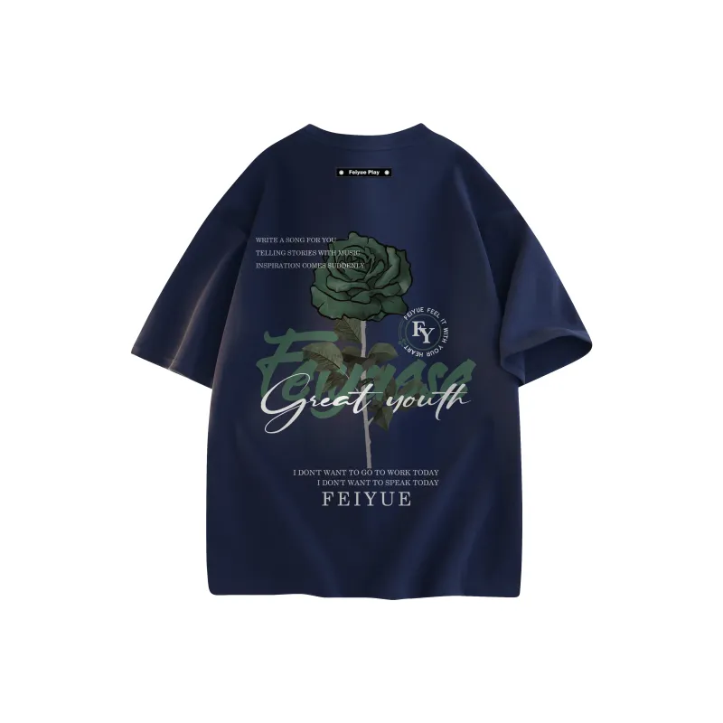 Feiyue T Shirt Unisex Navy Blue-0