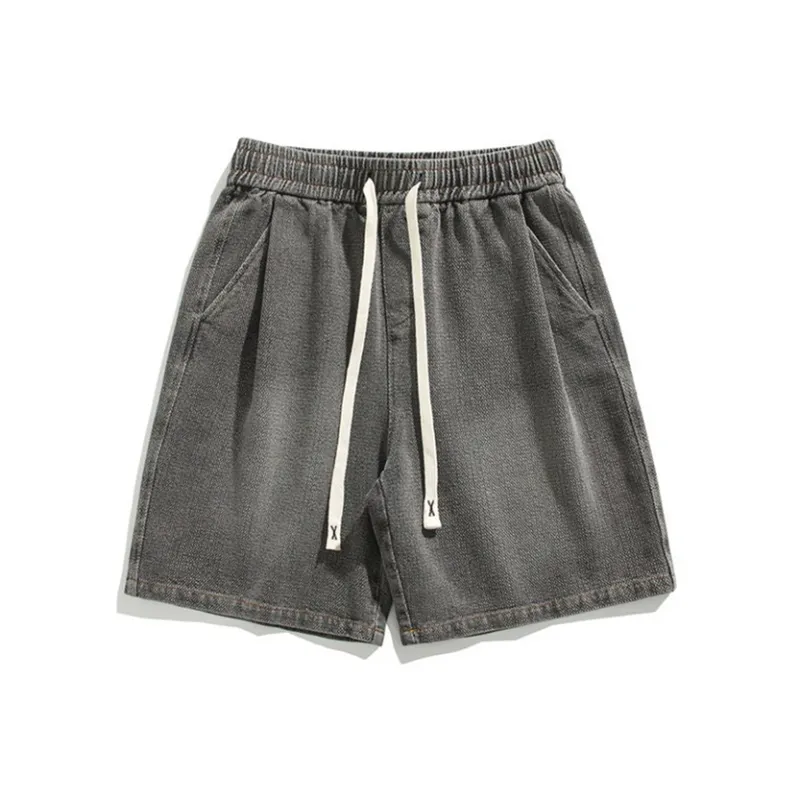 KEIRANDUN Denim Shorts Men-0