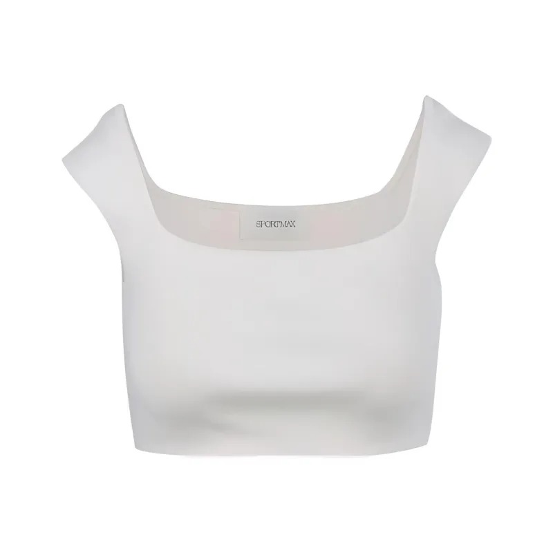 SportMax Square Neck Sleeveless Top-0